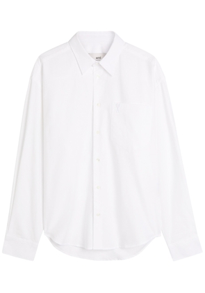 Ami Paris Logo-embossed Cotton-gabardine Shirt - White - S