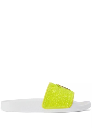 Giuseppe Zanotti Brett glitter slides - Yellow