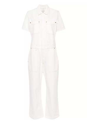 SLVRLAKE short-sleeved twill jumpsuit - White
