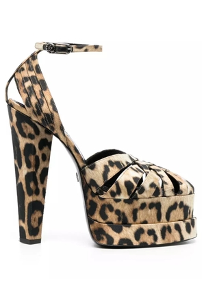 Roberto Cavalli leopard-print pumps - Neutrals