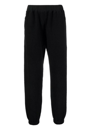 White Mountaineering ribbed track cotton-blend pants - Black