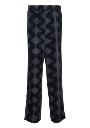 MCQ abstract-print straight-leg trousers - Black