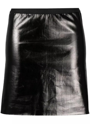 Rick Owens glossy-finish short skirt - Black