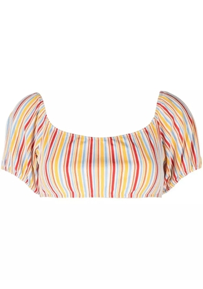 lemlem Mokati stripe-print bra - Multicolour