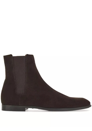 Ferragamo chelsea leather boots - Brown