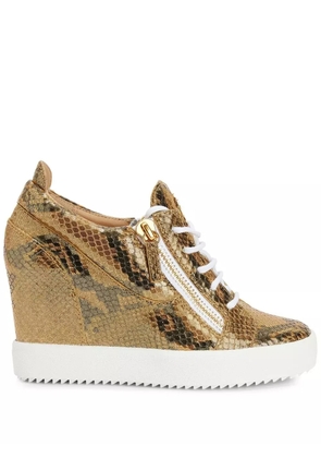 Giuseppe Zanotti 75mm Addy Wedge sneakers - Brown