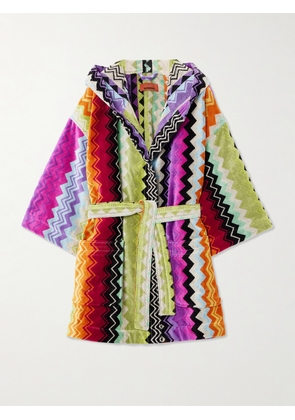 Missoni - Giacomo Hooded Cotton-terry Robe - Pink - x small,small,medium,large,x large,xx large