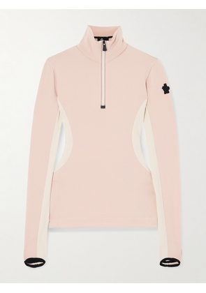 Moncler Grenoble - Color-block Stretch-jersey Base Layer - Pink - xx small,x small,small,medium,large,x large,xx large