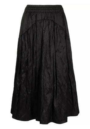 Vince elasticated-waist gathered midi skirt - Black