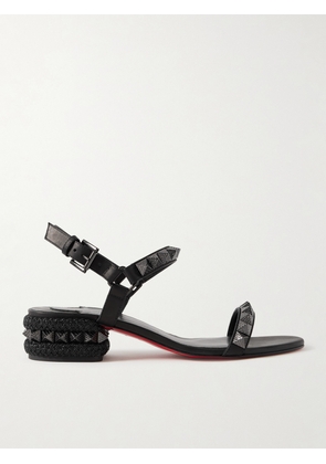 Christian Louboutin - Pyrasand 30 Studded Leather Sandals - Black - IT35,IT36,IT36.5,IT37,IT37.5,IT38,IT38.5,IT39,IT39.5,IT40,IT40.5,IT41,IT41.5,IT42