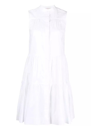 Blanca Vita tiered cotton shirtdress - White