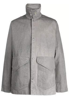 OBJECTS IV LIFE funnel-neck denim jacket - Grey