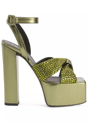 Giuseppe Zanotti Souree 150mm crystal-embellished sandals - Green