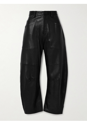 Nili Lotan - Shon Leather Tapered Pants - Black - US0,US2,US4,US6,US8,US10