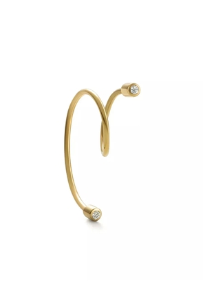 Shihara 18kt yellow gold Twist Curl 02 diamond single earring