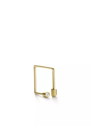 Shihara 18kt yellow gold Twist Square 01 diamond earring