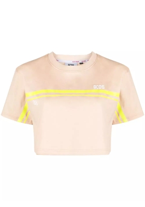 GCDS logo-print cotton T-shirt - Neutrals