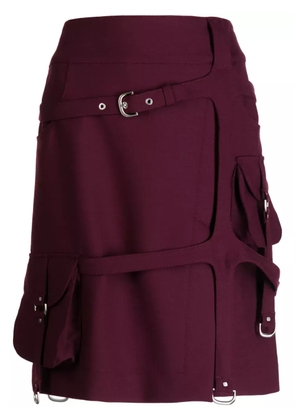 Off-White cargo buckle-strap midi skirt - Purple