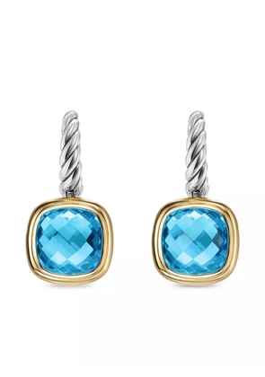 David Yurman 18kt yellow gold and sterling silver Albion topaz drop earrings