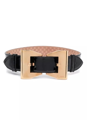 Gucci Pre-Owned 2010 double-buckle patent-finish belt - Black