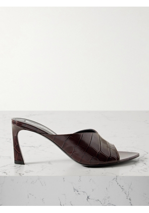 Victoria Beckham - Croc-effect Leather Sandals - Brown - IT35,IT36,IT36.5,IT37,IT37.5,IT38,IT38.5,IT39,IT39.5,IT40,IT40.5,IT41,IT42