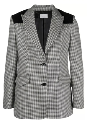 Bally check-print single-breast wool blazer - Black
