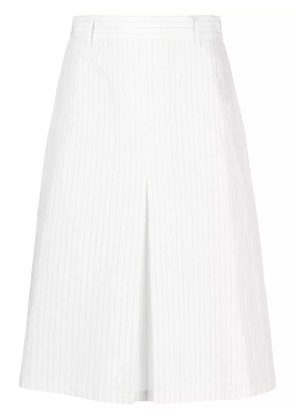 MM6 Maison Margiela pinstriped midi skirt - White