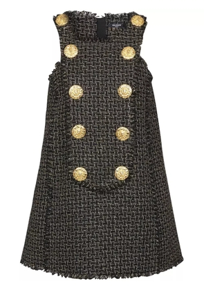 Balmain 10-Buttons Swing tweed dress - Black