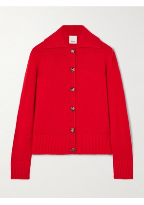 Allude - Cashmere Cardigan - Red - x small,small,medium,large,x large