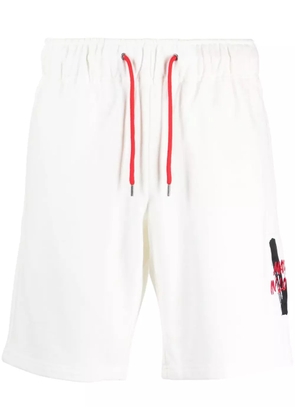 Ports V logo-patch jersey track shorts - White