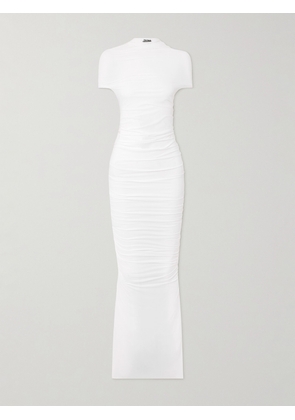 Jean Paul Gaultier - Fringed Stretch-jersey Maxi Dress - White - FR 34,FR 36,FR 38,FR 40,FR 44