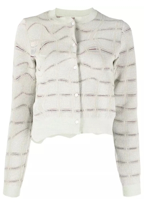 JNBY patterned jacquard cropped jumper - Green