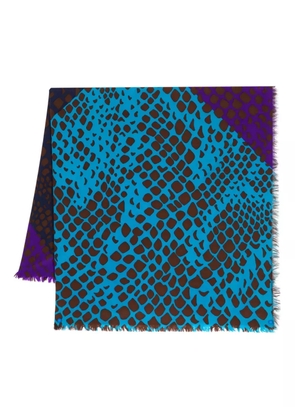 Saint Laurent Pre-Owned 1980s snakeskin print silk scarf - Brown