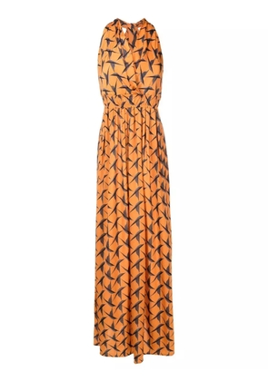 Lygia & Nanny Vênus halterneck long dress - Orange