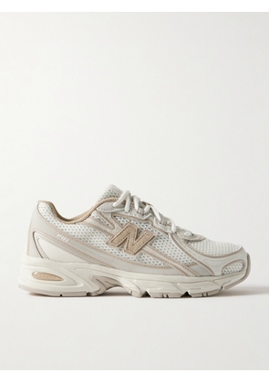 New Balance - 740 Leather And Suede-trimmed Mesh Sneakers - Cream - US4,US4.5,US5,US5.5,US6,US6.5,US7,US7.5,US8,US8.5,US9,US9.5