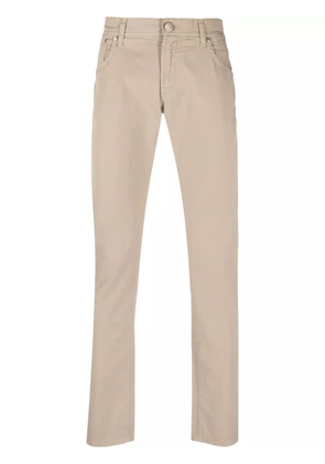 Corneliani low-rise skinny trousers - Neutrals