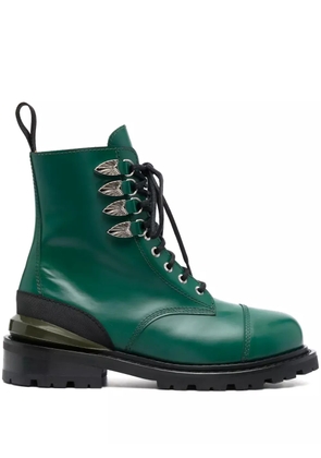 Toga Virilis leather ankle boots - Green
