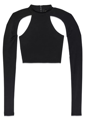 Purple Brand cut-out cropped top - Black