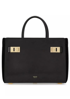 Ferragamo large Gancini leather tote - Black