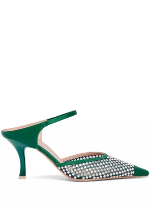 Malone Souliers Vega 70mm crystal-embellished mules - Green