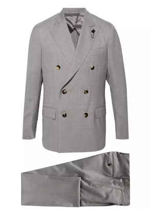 Lardini double-breasted wool suit - Grey