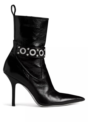 DSQUARED2 Gothic eyelet-embellished leather ankle boots - Black