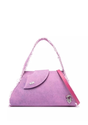 GCDS medium Comma denim tote bag - Pink
