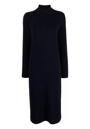 Onefifteen ribbed-knit roll neck dress - Blue