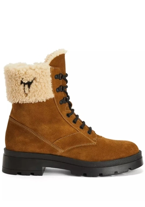 Giuseppe Zanotti Jaure logo-lettering boots - Brown