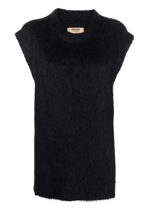 Uma Wang brushed-effect knitted vest - Black