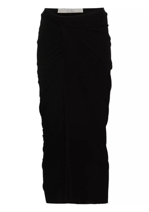 Rick Owens wrap midi skirt - Black