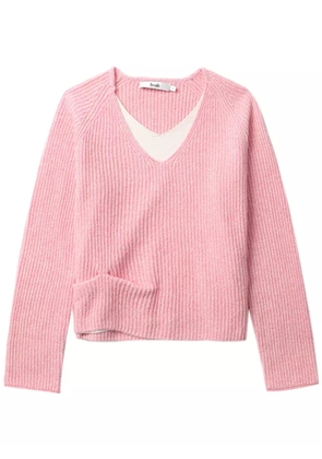 b+ab ribbed-knit jumper - Pink