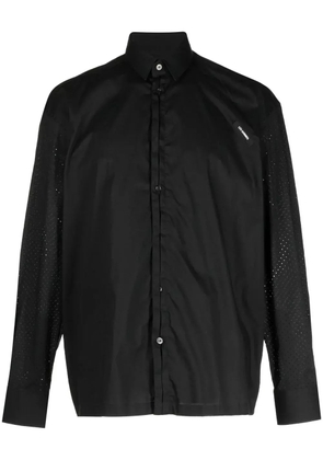 LES HOMMES logo-patch shirt - Black