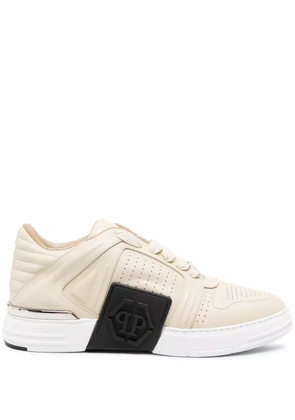 Philipp Plein low-top leather sneakers - Neutrals